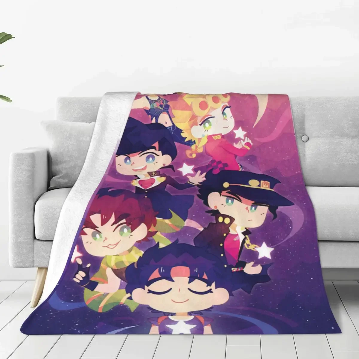 

Kawaii Мультфильм Одеяло Jojo's странные приключения аниме фланелевые новые мягкие одеяла для дома зима