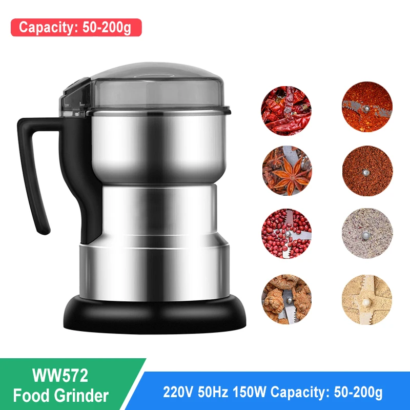 220V Home Electric Coffee Grinder Multifunctional Cereal Spices Herbs