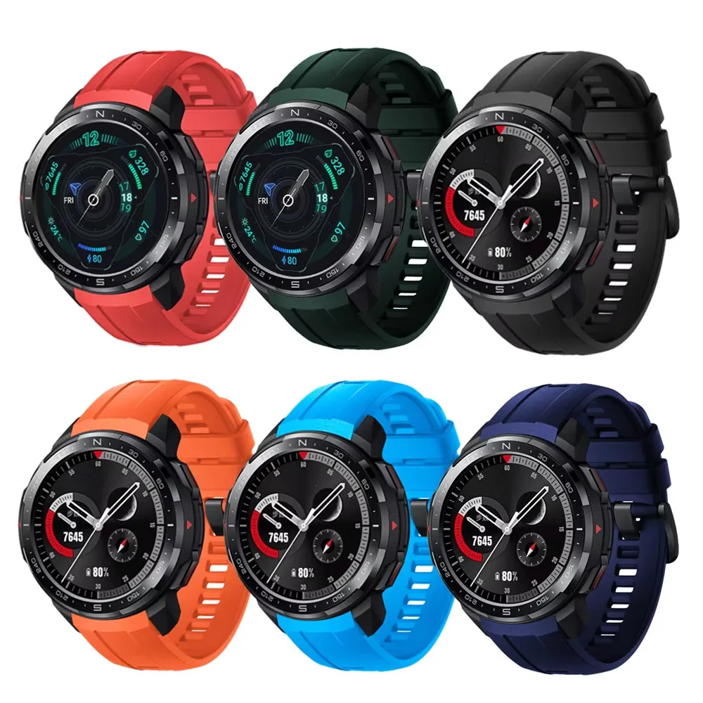 Silicone Sport Strap for Huawei Honor GS Pro – Soft and Durable Wristband Accessory for Smartwatch