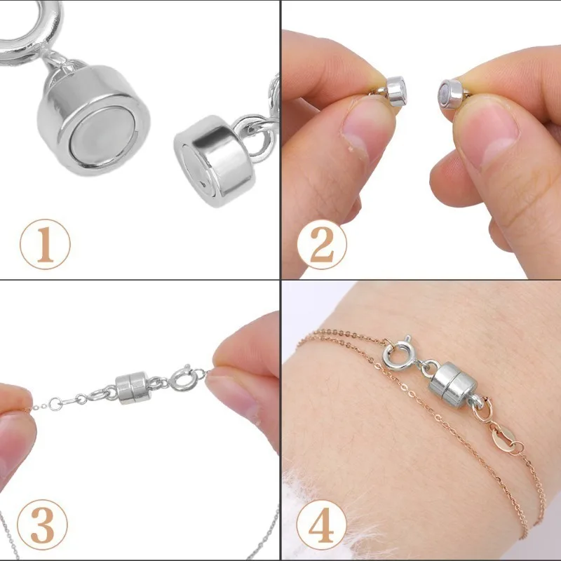 16-Piece Necklace Extender Kit - 4 Colors & 4 Sizes, Stainless Steel Chain Extenders For Jewelry DIY
