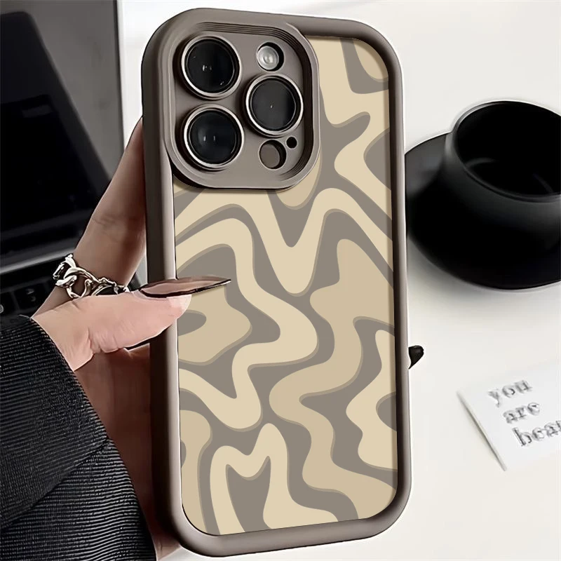 Striped Silicone Shockproof Candy Color Phone Case