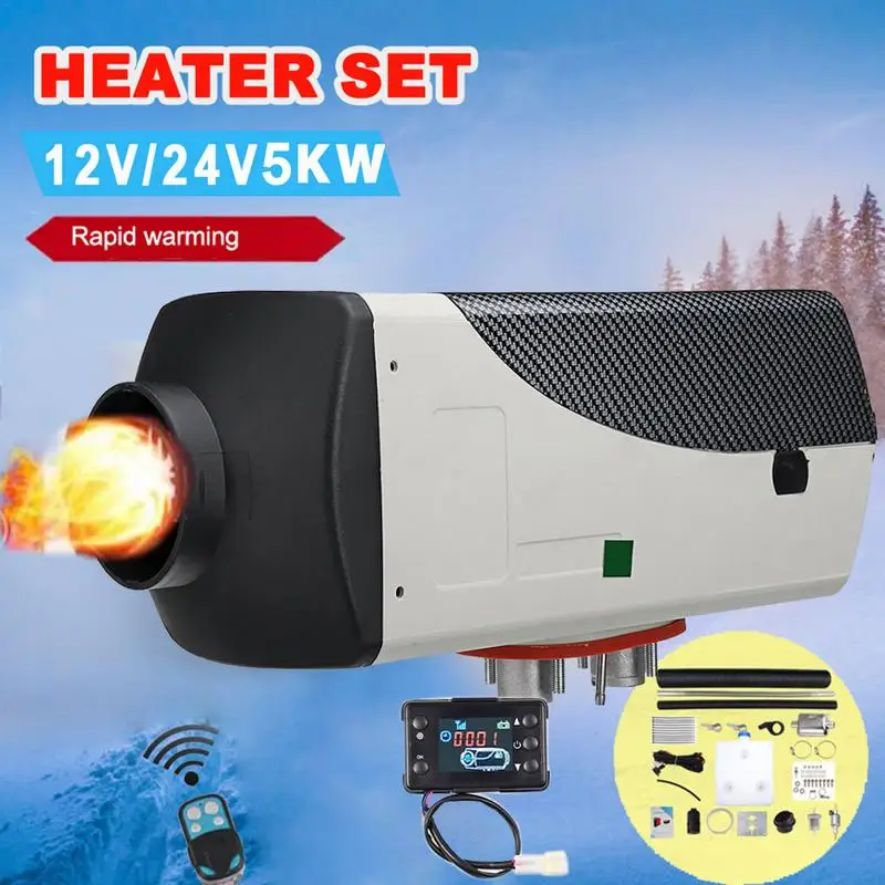 

12V 5KW diesel Heater All-in-One Diesel Air Heater Portable Parking Heater With LCD Monitor Fast Heating For Car Truck Camper