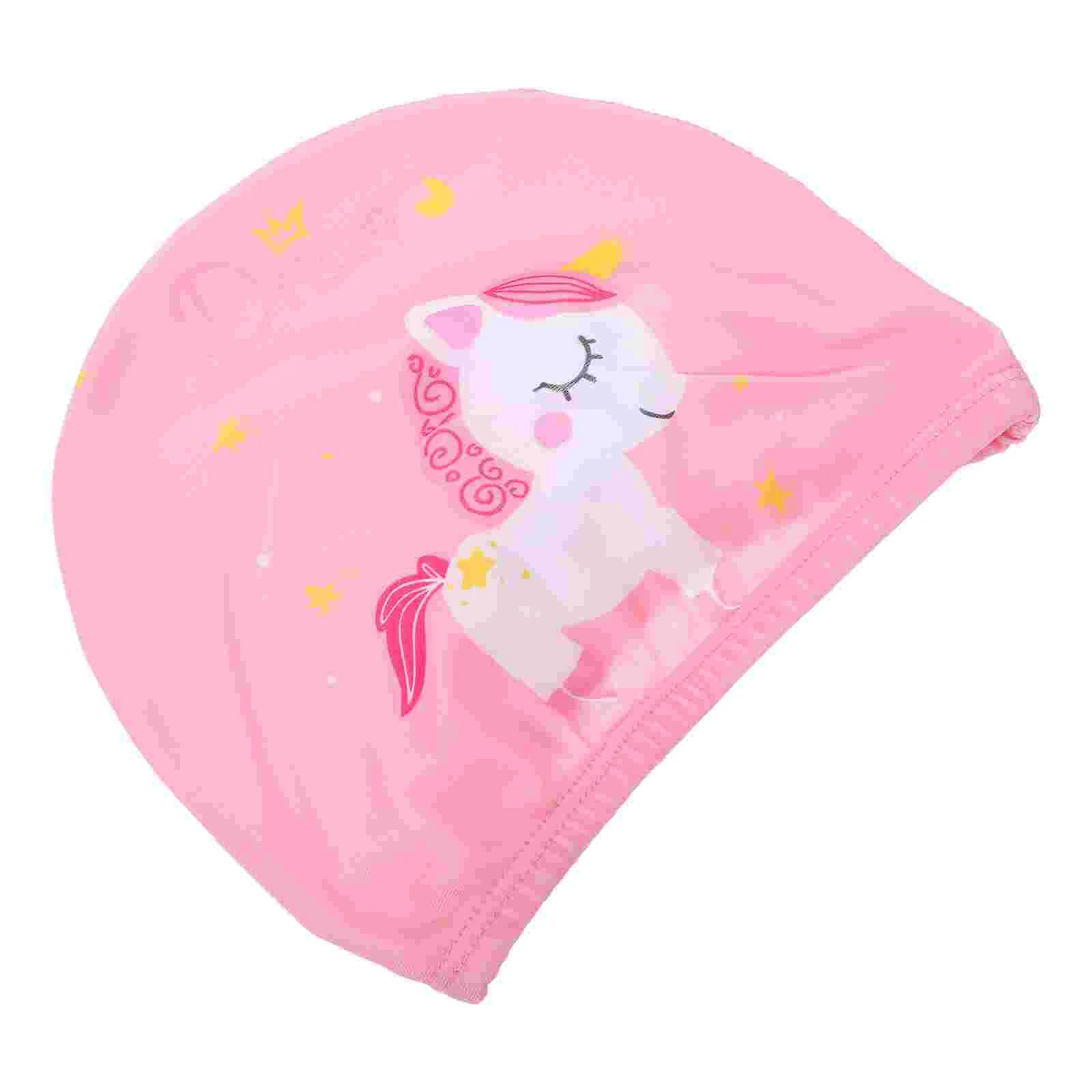 

Children's Swimming Cap Cartoon Pattern Hat Design Bathing Shower Kids Lightweight Nylon Hats Caps for Women Boy Adorable