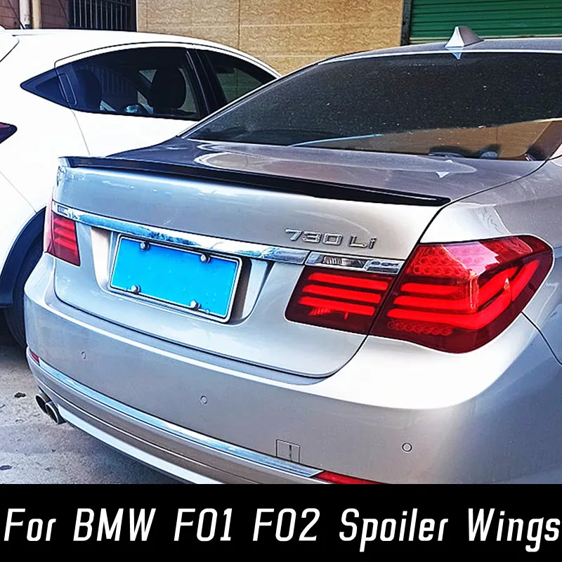 For 2008-2014 BMW 7 Series F01 F02 740i 750i ABS Material Black Carbon Rear  Trunk Lid Car Wing Ducktail Lip Spoiler Accessories - AliExpress