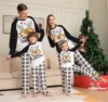 2025 New Christmas Family Pajamas Fashion Letter Printing Quality Comfortable Fabric Christmas Suits Home Parent-Child Clothing 4