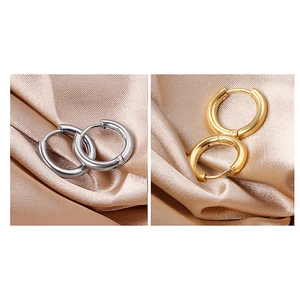 Серьги-кольца женские, маленькие модные серьги-кольца золотого цвета, серьги из нержавеющей стали для Пирсинга Ушей «сделай сам», 1 пара/2 шт.