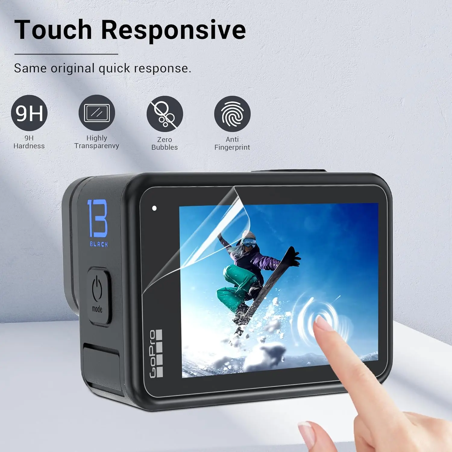 Kit 6 Protections KYLOS Pour GoPro Hero 13, Verre Trempé 9H