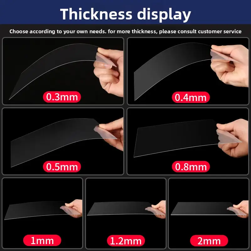 1-20Pcs High Transparent PVC Plate Thickness 0.2-2mm Clear Plastic Sheet DIY Handmade Model Material Processing Accessories - Image 3