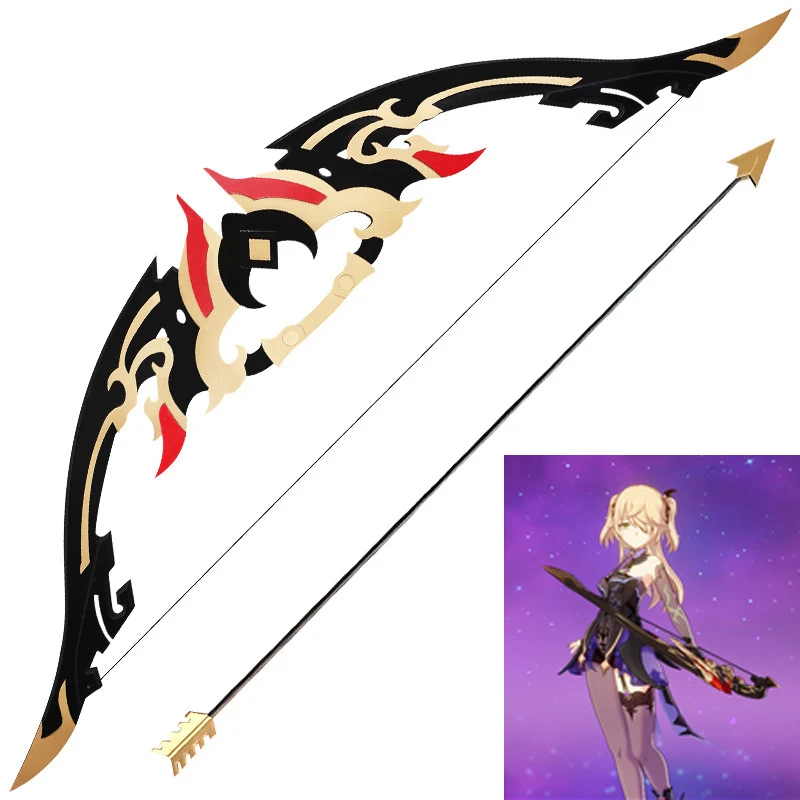 

Игра Genshin Impact Аниме Косплей ржавчины оружие реквизит лук скрытый лук и стрела тартаглия рыбий оружие лук и стрела дерево