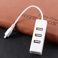 USB 2.0 Universal Micro USB 4 Ports OTG Hub Converter Charging Cable Adapter Extension Cable - Image 4