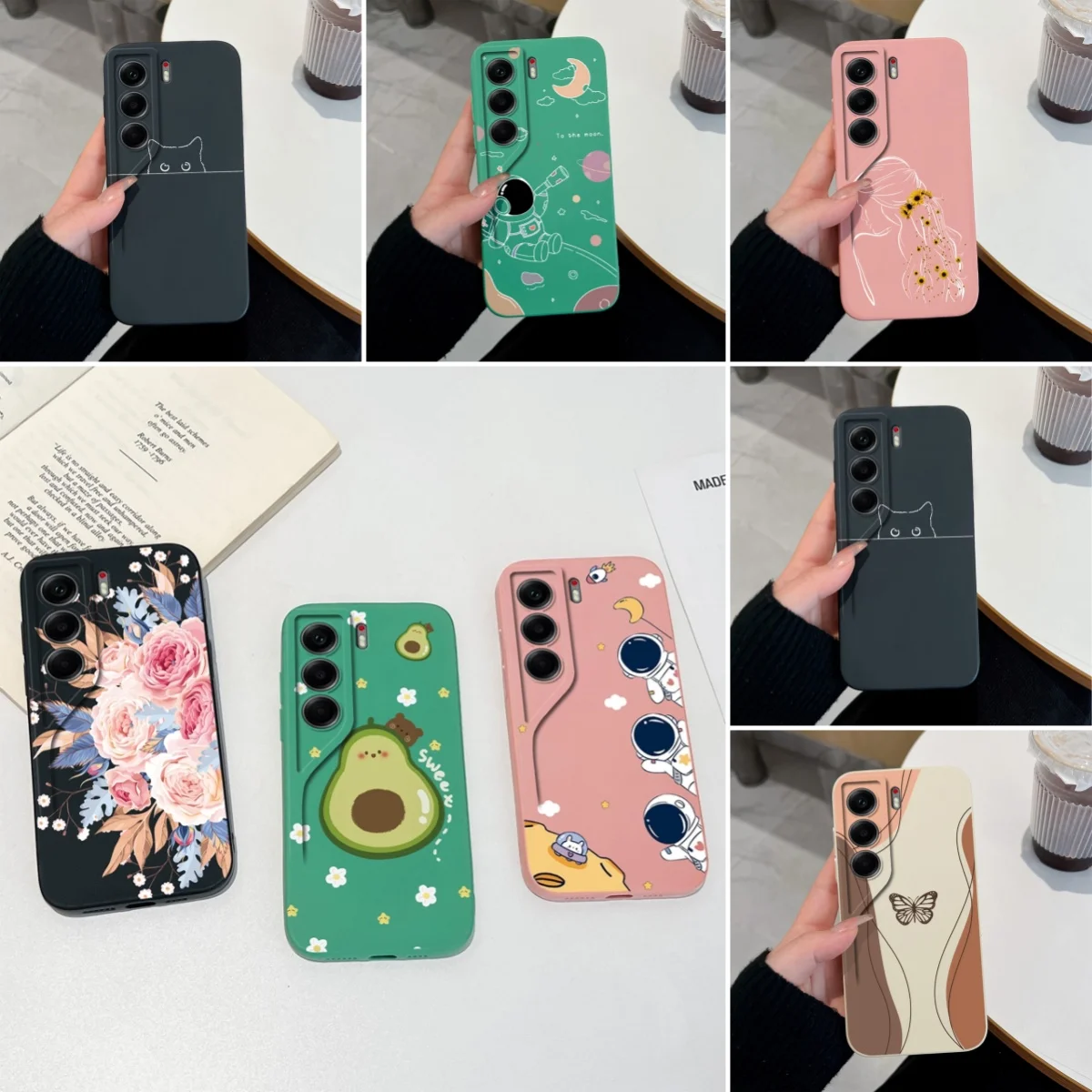 Premier Luxury Floral Patterns Liquid Silicone Scratch Resistant Phone Case