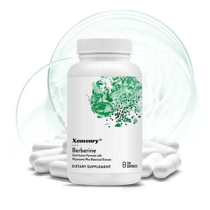 Natural Berberine Supports Heart and Immune System Healthy Gastrointestinal Cholesterol Plant-based Dual Action Formula