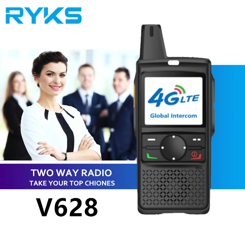 Long Distance PoC Radio Smart Sim card Walkie Talkie 4G LTE Network 100KM Communication Two Way Radio