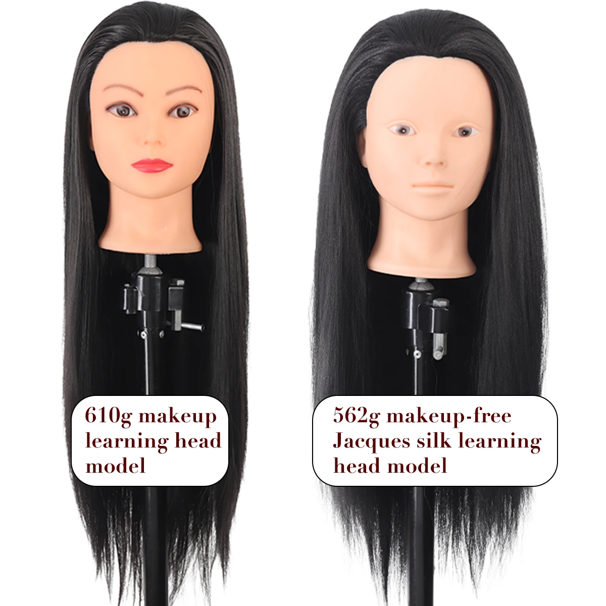 مع وبدون ماكياج عارضة أزياء رئيس التدريب رئيس لتصف...