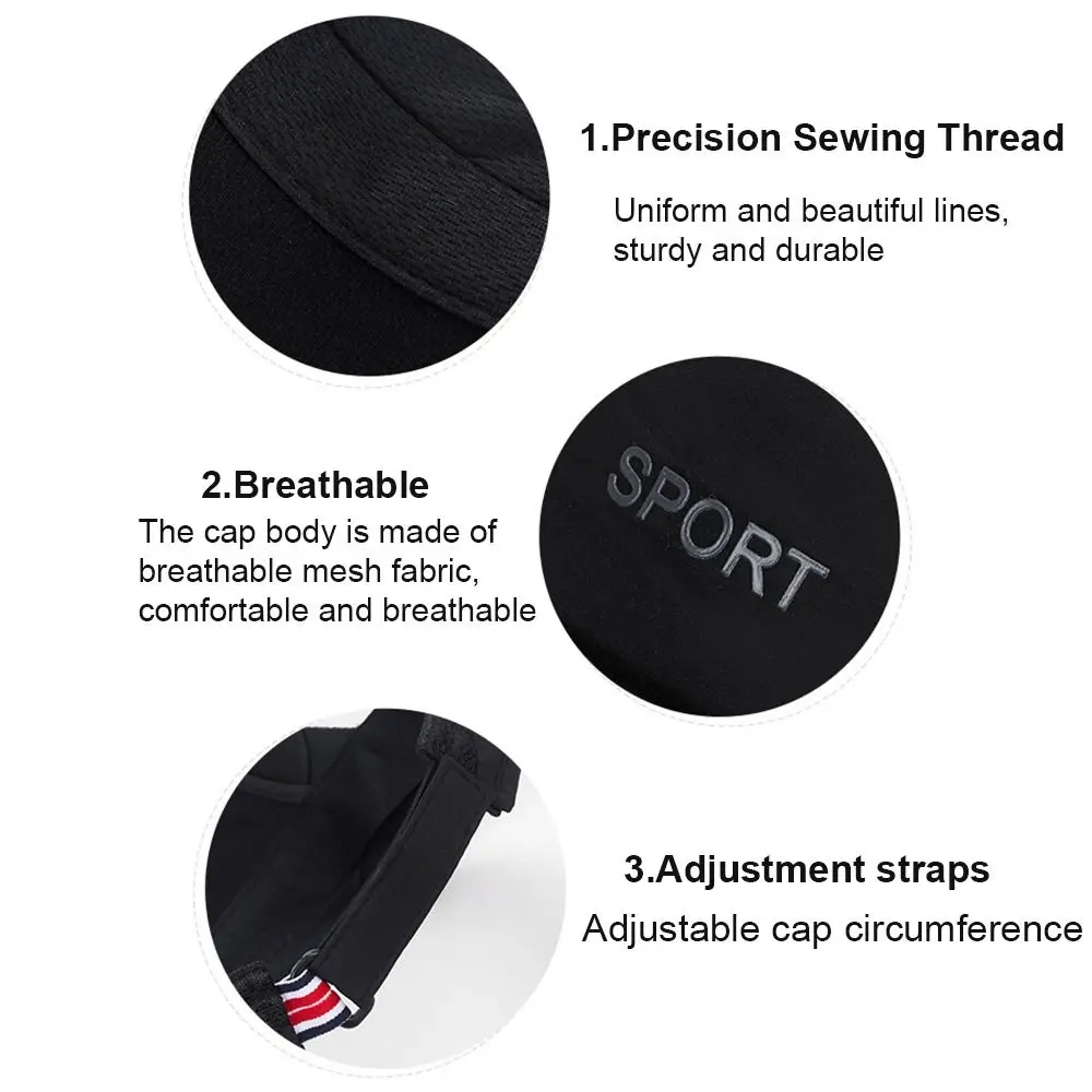 Empty Top Empty Top Sun Visor Hat Casual Retractable Brim Summer Golf Hat Quick Dry Sunshade Baseball Cap Tennis 6