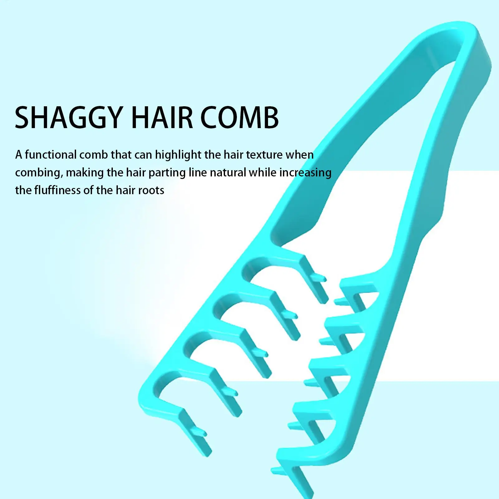 Fluffy Texture Styling Comb Volumizing Wide-Tooth Hairbrush Curling Tools Fluffy Roots Hair Seam Cover Bangs Hairdressing Combs