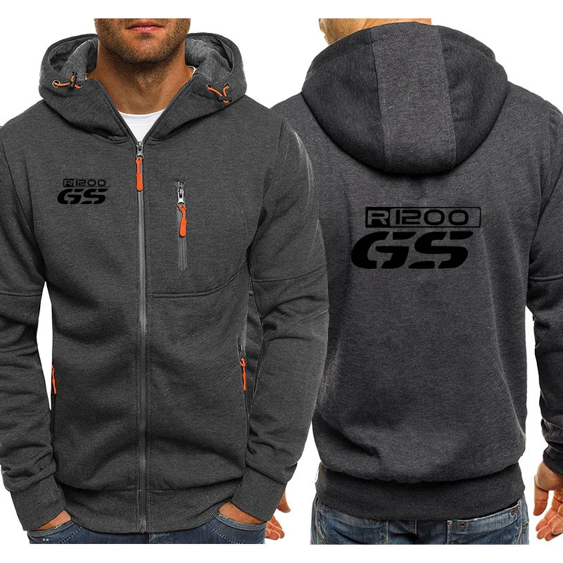 thumbnail image 1 of Sudadera con capucha y cremallera para hombre GS R1200, moda, aventura en motocicleta, R1200 GS, sudadera GS, R 650, 800, 1150, 1200, sudadera con capucha con bandera de F1 para hombre, 1 of 5