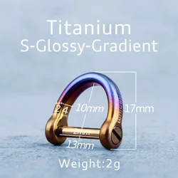 Titanium Horseshoe D - Shape Keychain Buckle - Lightweight and High - Quality EDC Accessory (Titanium - 13 - Color G)