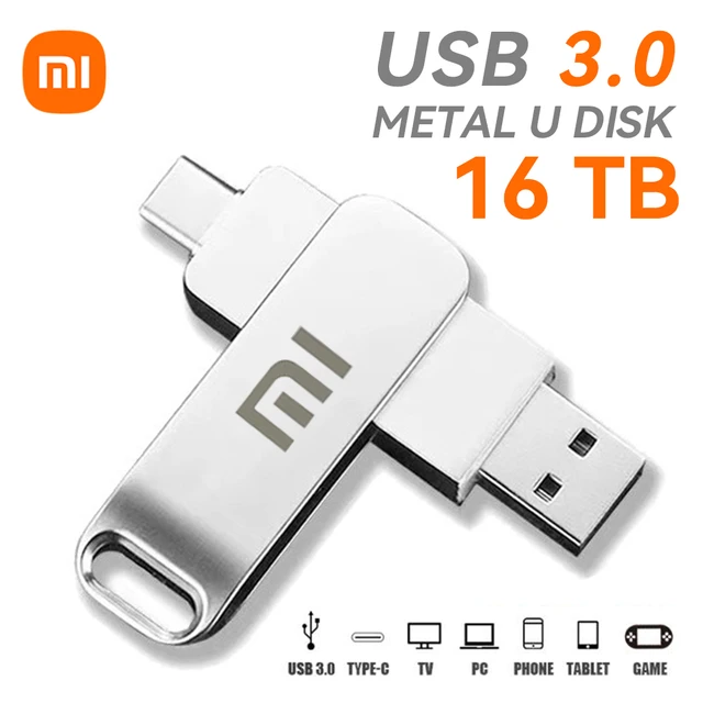 Xiaomi-Mini clé USB en métal, clé USB 3.0, clé USB haute vitesse, disque U  16 To, 2 To, 1 To, 3.0 - AliExpress