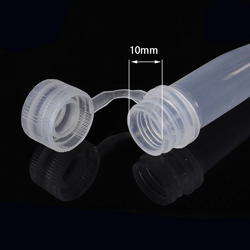 Centrifuge Tube Mini 1.5ml Centrifuge Tube with 10 Test Tubes Transparent Plastic with Gaskets Container Scientific Laboratory Testing Access Centrifuge Tube