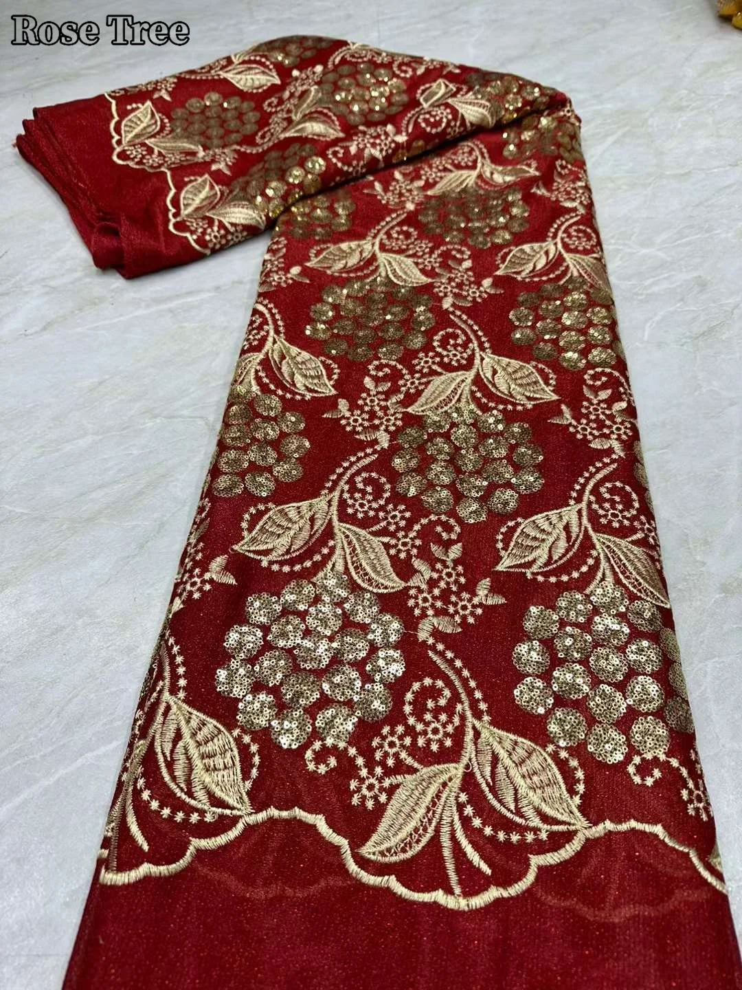 

African sequin lace fabric 2024 Nigerian Tulle Sequence Lace Fabric High Quality Lace For Wedding Dress 5 Yards
