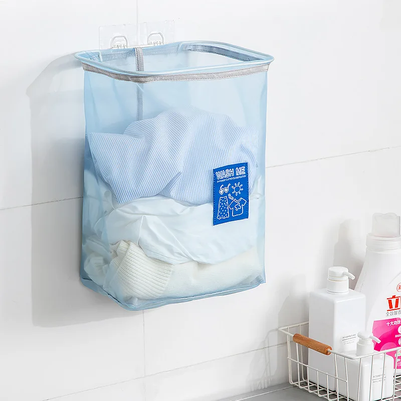Laundry basket Laundry basket storage Wall hanging collapsible bathroom clothes storage device