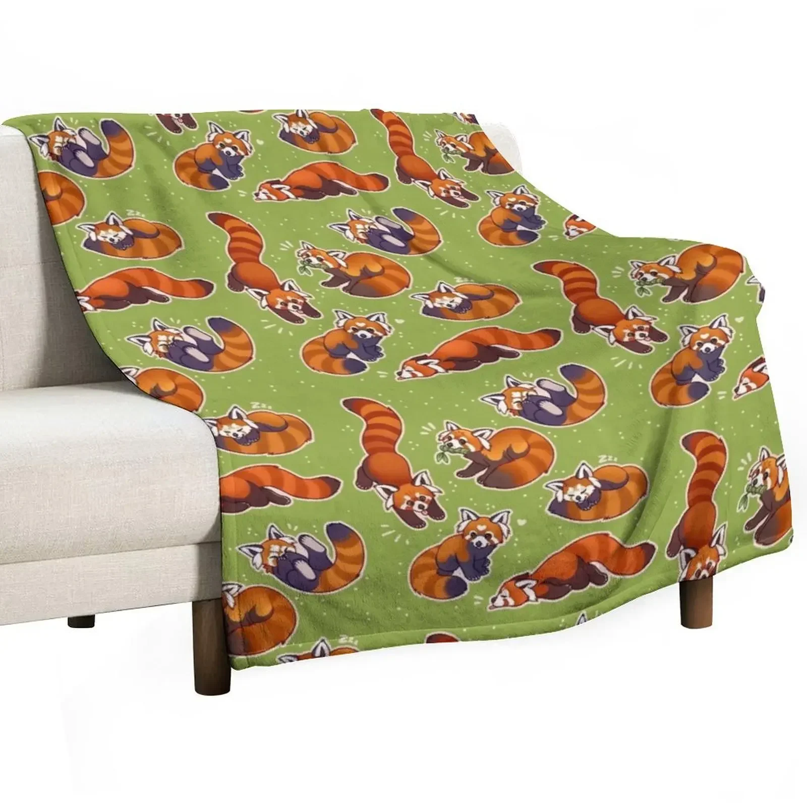 

Red panda Throw Blanket Sofa for winter Beach Blankets