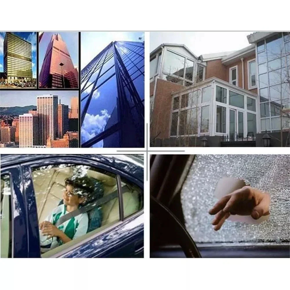 4 Mil Transparent Safety Window Film Anti Shatter Clear Glass Protection Film Self Adhesive Window Tint for Home Car window privacy film window film