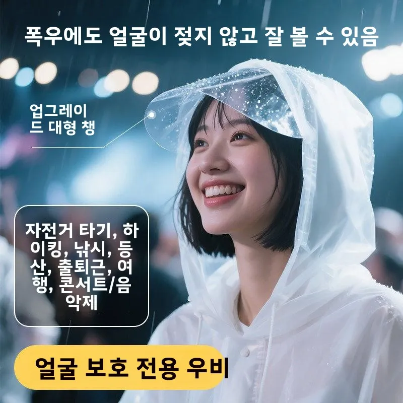 새로운 휴대용 일회용 우비, 캡챙 포함, 전신 방수, 여행용, 성인용, 야외 등산, 콘서트에 적합
