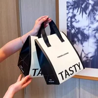 StoBag 10pcs Non-woven Insulation Tote Bags Portable Fabric for Food Cake Drinks Package Keep Warm Cold Delivery Reusable Pouch 2