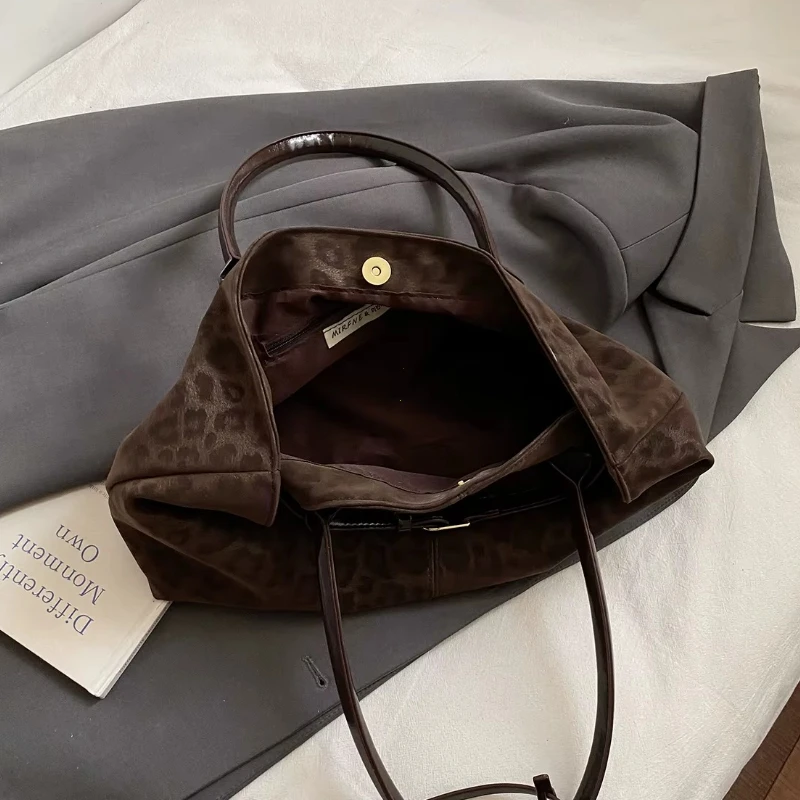 Leopard PU Leather Shoulder Bags for Women 2026 Luxury Designer Brand Trend Tote Bag Females Short Handle Handbags and Purses