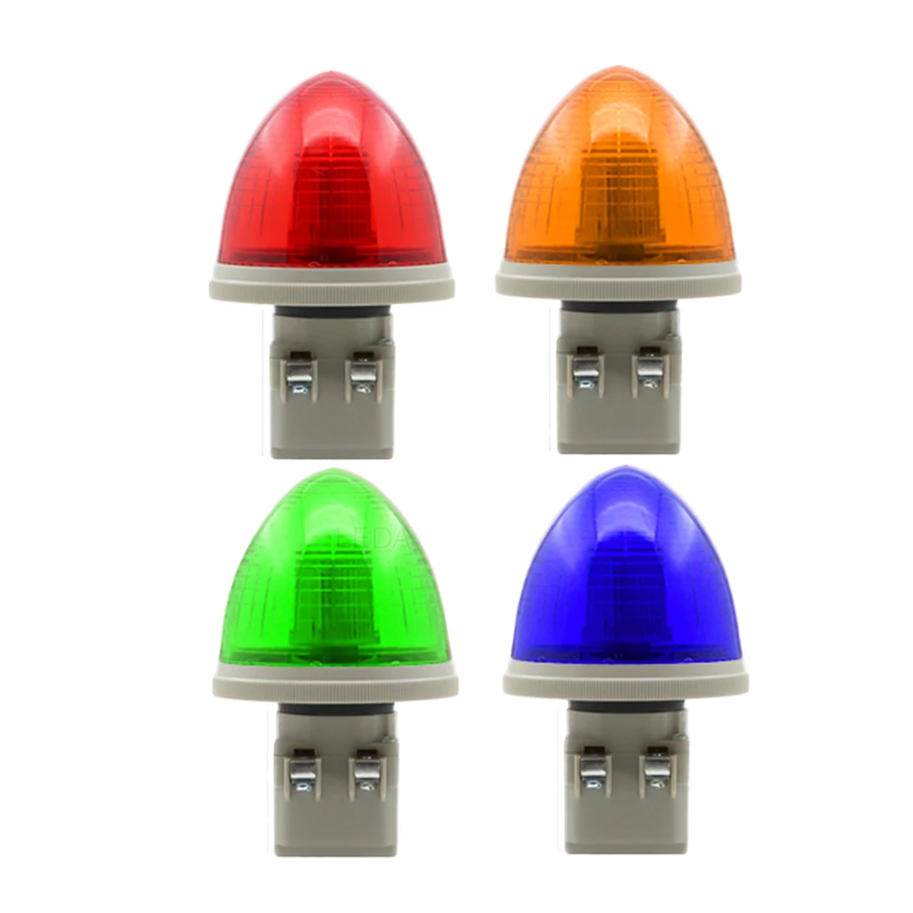 1Pcs N-TX Small Warning Lights Without Sound LED Stroboscopic Alarm Lamp Red Yellow Green Blue dc 12v 24v 48v led 1101j red yellow green blue warning light lamp siren sound and rotating industrial warning with buzzer