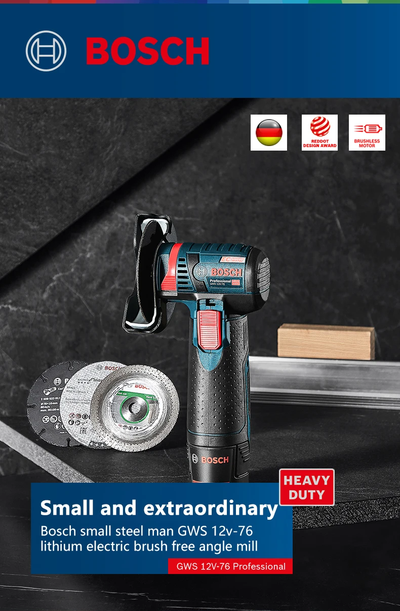 GWS 12V-76 Cordless Angle Grinder