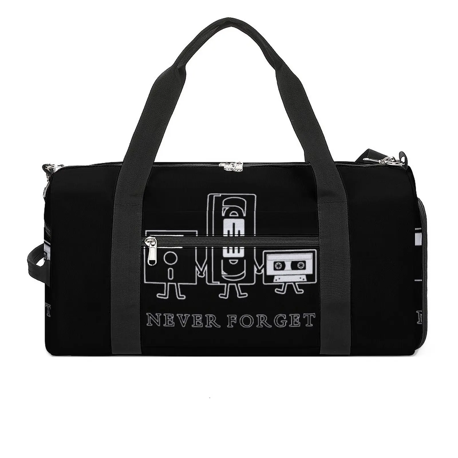 

Gym Bag Never Forget Sports Bag Gym Accessories Sarcastic Graphic Music Men Portable Print Handbag Novelty Training Fitness Bag