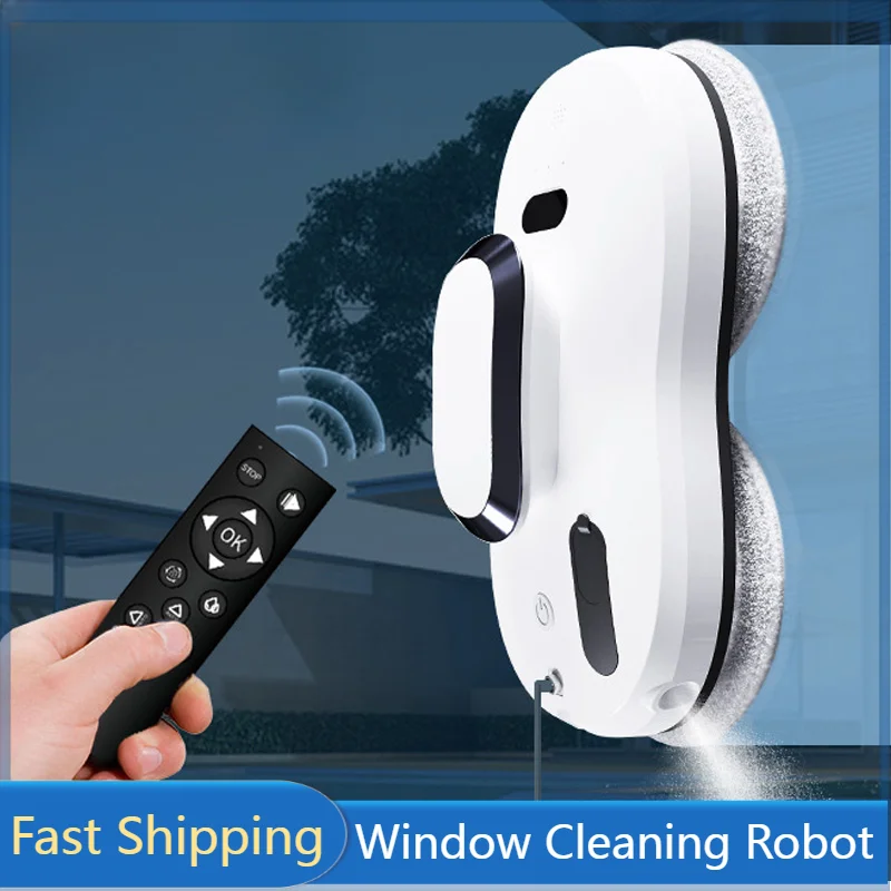 

Smart Window Cleaning Robot with Water Spray, High Suction Vacuum Cleaner, Household, Anti-fall, Electric Glass Washer, 5600PCA