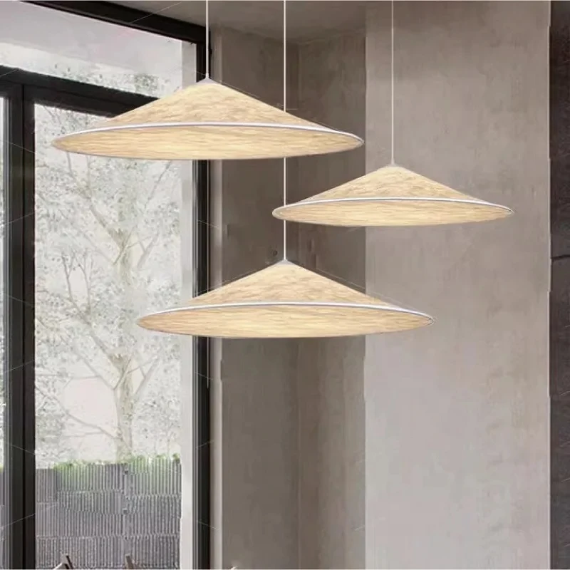 

E27 Modern Simple White Living Room Chandelier Bedroom Art Creative Dining Room Silk Fabric Lamps