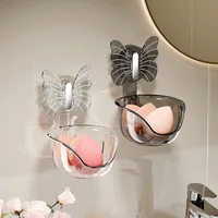 Bathroom Storage Rack Punch-free Storage Box Bathroom Suction Cup Wall-mounted Washbasin Makeup Storage Rack 1