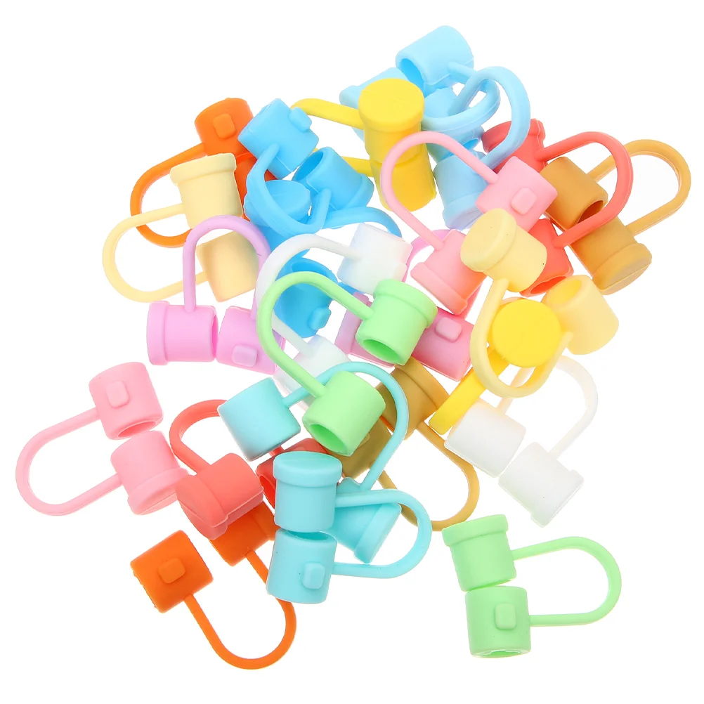 

30Pcs Reusable Straw Covers Daily Use Straw End Plugs Straw Caps Straw End Protectors