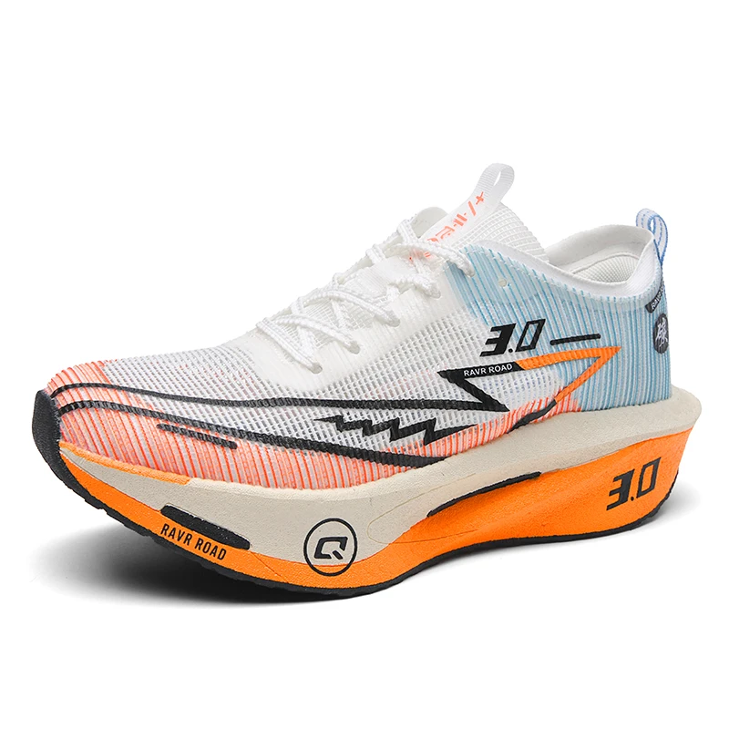 Men's High-Quality Lightweight Running Shoes with Full Palm Cushion and Carbon Plate
