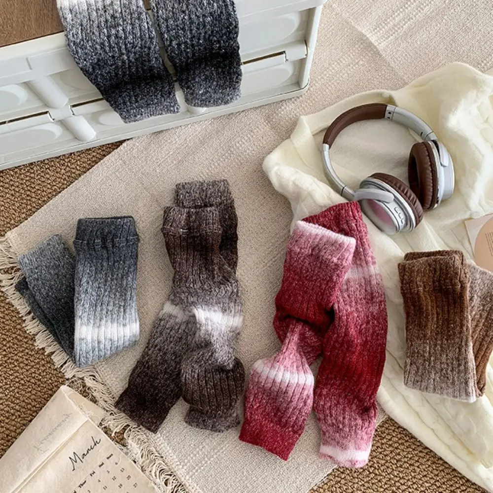 Description Picture 4 of itemKorean Style Children's Leg Warmers JK Lolitas Knitted Leg Cover Long Stockings Pile Socks Gradient Color Socks Autumn/Winter