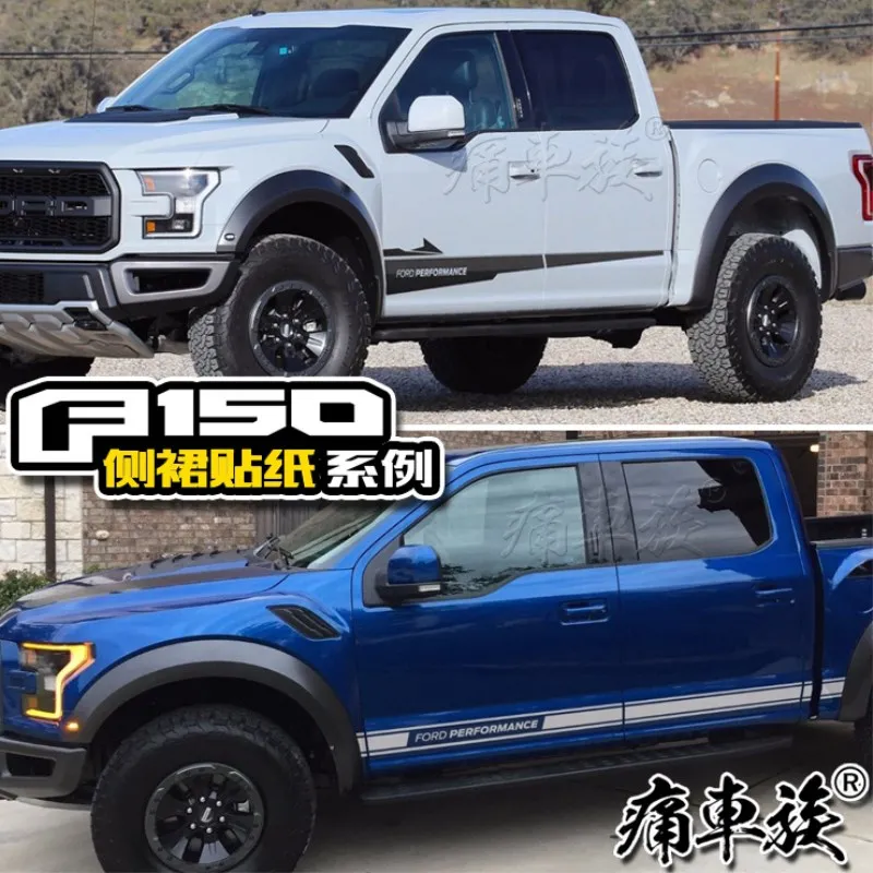 

2pcs New Car Stickers Vinyl Car Body Side Decorative Decals FOR Ford Raptor F150 2016-2022 Car Custom Foil Accessories