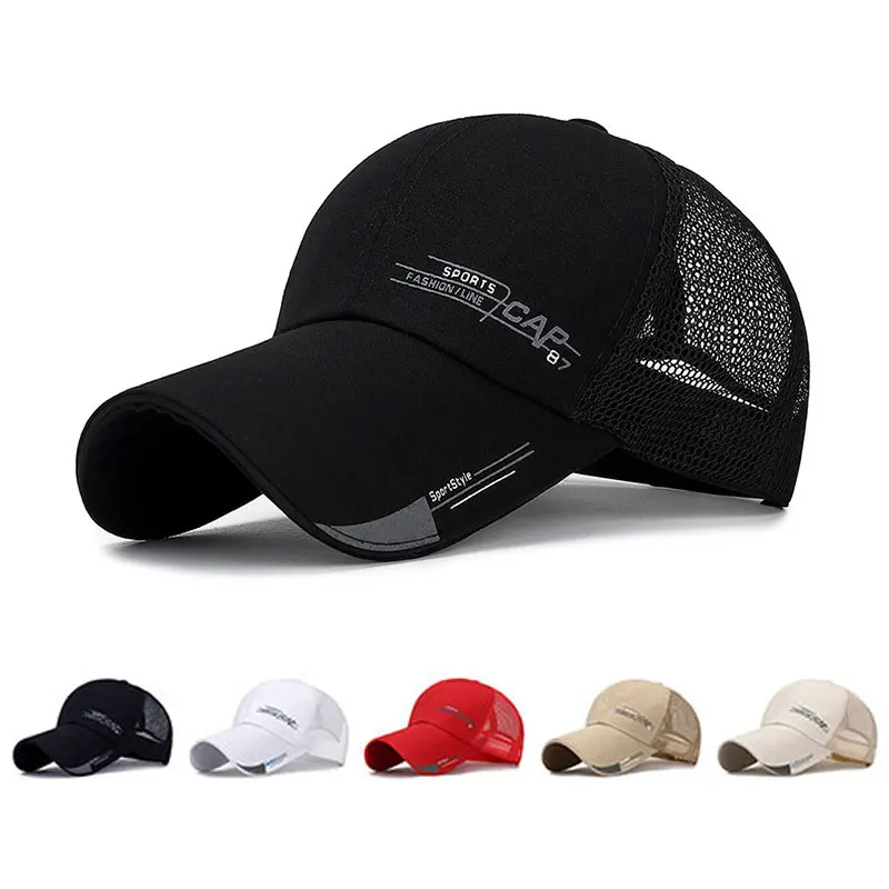 

2022 New Summer Baseball Cap Men Women Sun Hat Breathable Mesh Cap Fashion Plain Outdoor Sport Cap Casual mens cap Trucker Hat