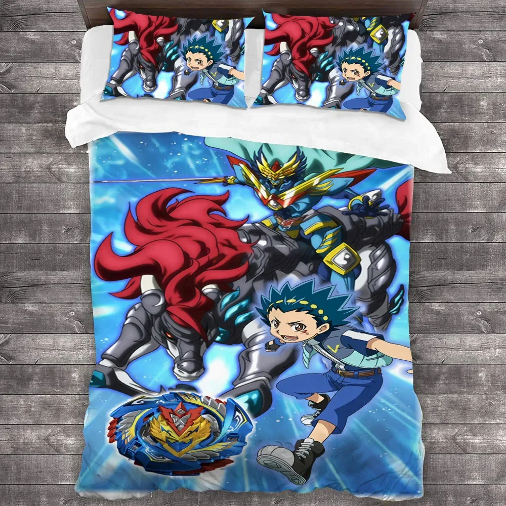 Anime Beyblade Burst Bedding Set Duvet Cover Bedroom Comforter Covers Single Twin King ​Size Quilt Cover Home Textile 2/3PCS 6