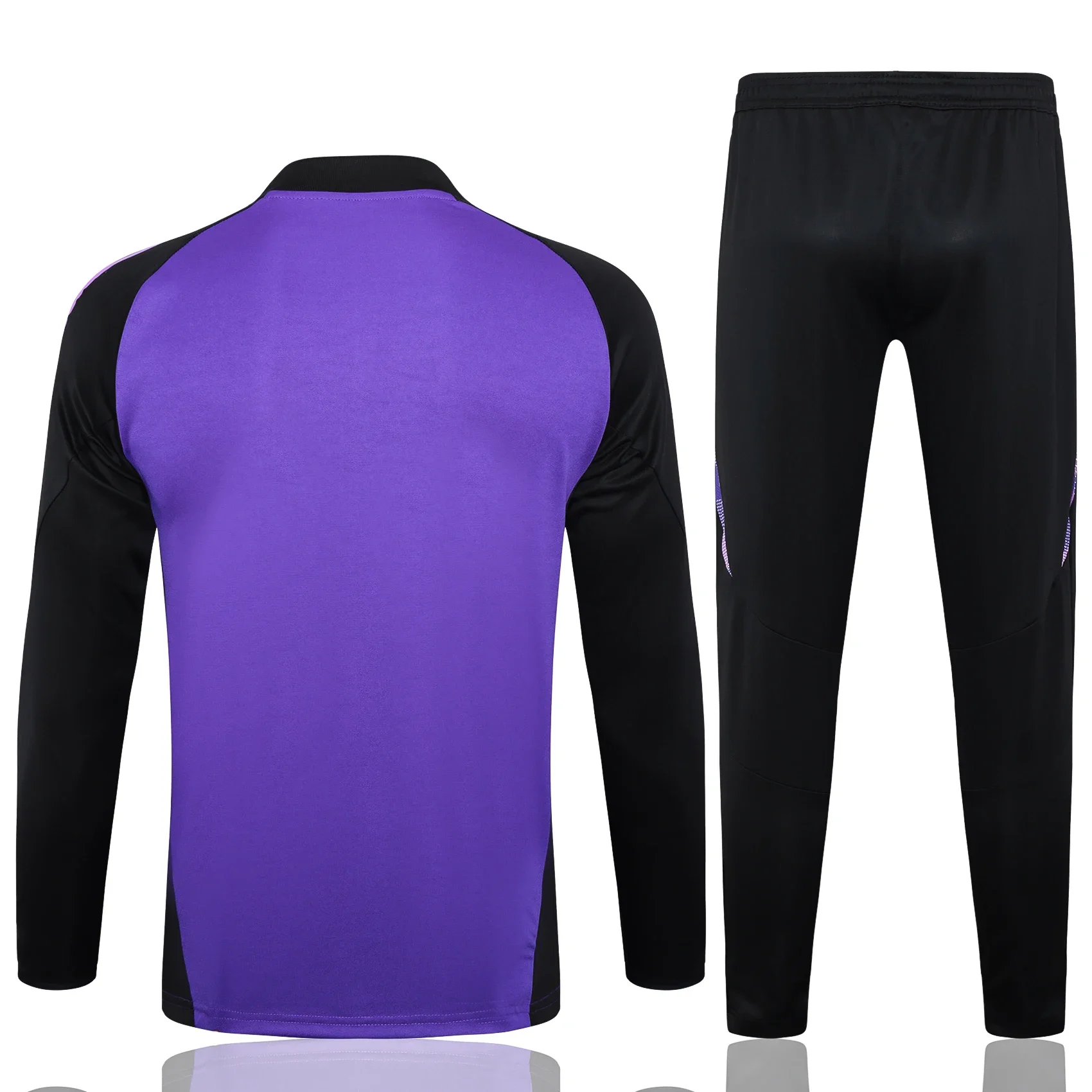 Adidas Soccer Jerseys Men Sweat Absorbing Long-sleeved Zippered Youth Sportswear Training Suit White and Black