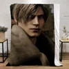 Leon Kennedy Microfiber Blanket King Size Fluffy Soft Blankets Characters Luxury Bedding Interior for Home Beach Towel Bed Throw 2
