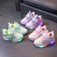 Kids Shoe LED Lit Girls Sports Shoes 23 Spring Baby Casual Shoes Infant /Toddler Walking Shoe Luminous Cartoon Shoe Running Shoe 1