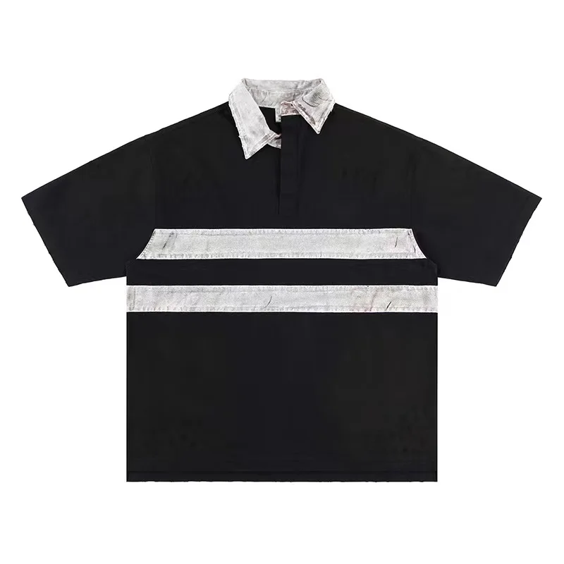 thumbnail image 1 of Camiseta Polo Dirty Dye Double manga corta con cuello alto, 1 of 5