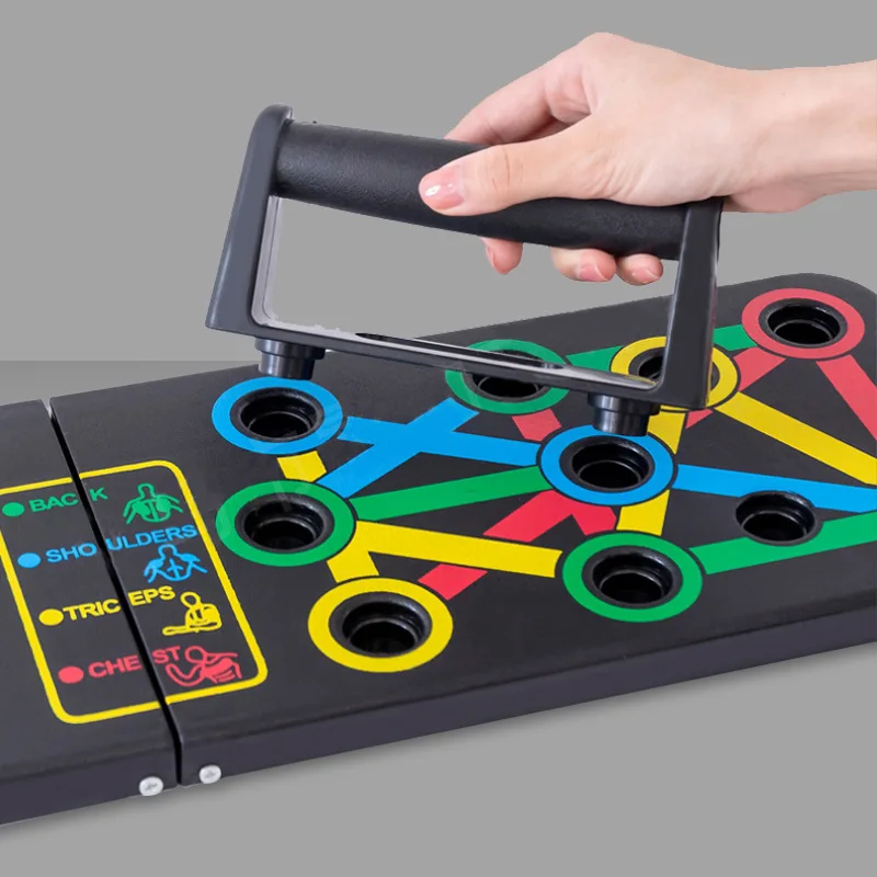 workout folding push up bar home fitness exercise training 14 in 1 push up board