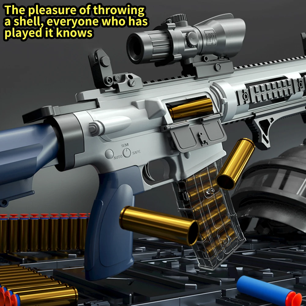 Soft Bullet Toy Gun Eva Sniper Rifle Manual Loading M416 Gun Toy Weapon Boys Toy Gun Cs Fighting Fake Gun Toy A28 3