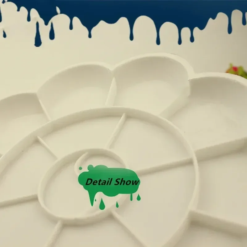 4Size Palette Art Alternatives Paint Tray Artist Watercolor Plastic Palette Supply White Watercolor Palette Pigment Tray Palette